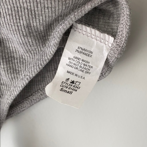 Grey deep v neck - Picture 3 of 3